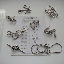 Load image into Gallery viewer, 8 pcs/set Metal Wire Brain Teasers